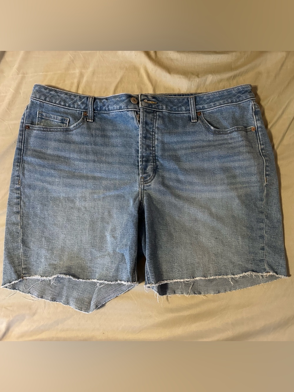 Old Navy Light Blue High-Rise Jean Shorts